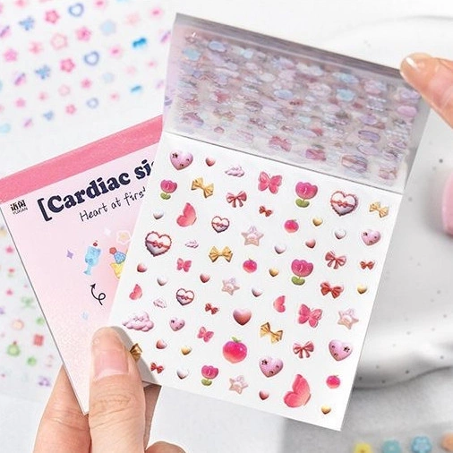 2000pcs Sticker Book Journal Diy Sticker Aesthetic Buku Stiker Deco Lucu Korea Stiker Kuku Nail Art Anti Air Premium Nail Sticker