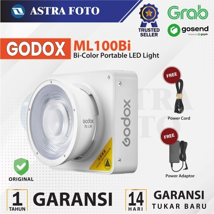 Godox ML100Bi Bi-Color Portable LED Light - Kit 1 - Kit 2 - Video Lighting