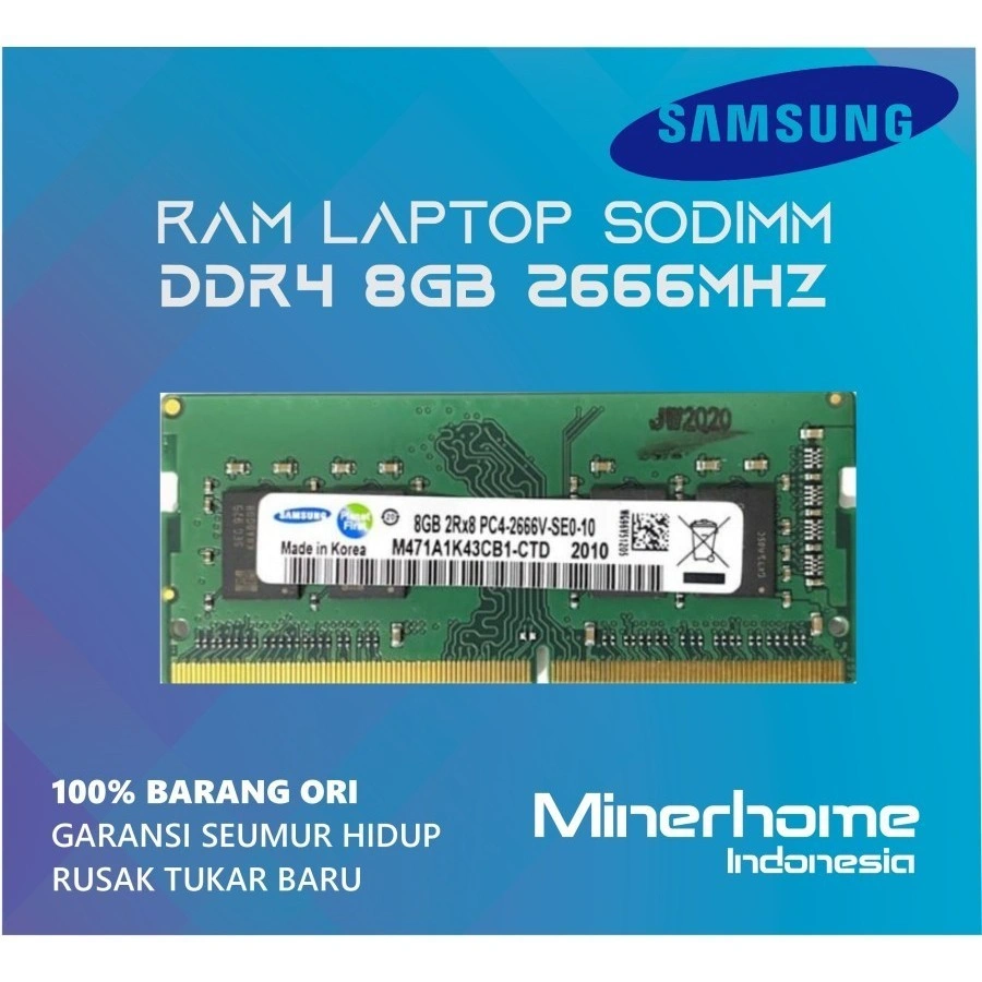 Memory RAM Laptop SODIMM DDR4 8GB 2666Mhz PC21300
