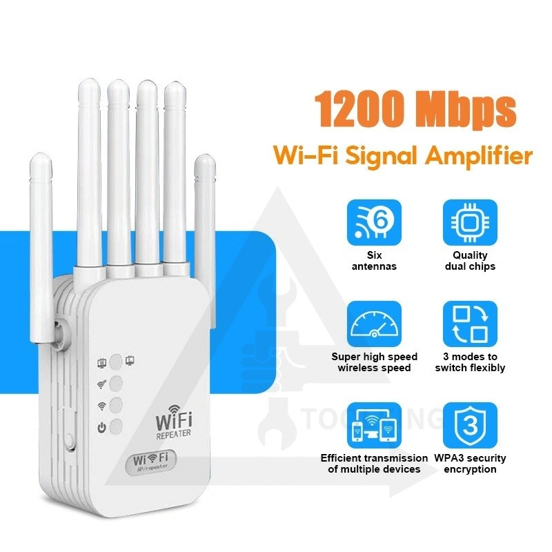 1200M WIFI Repeater / 6 Antena Wireless Wifi Range Extender Router Repeater