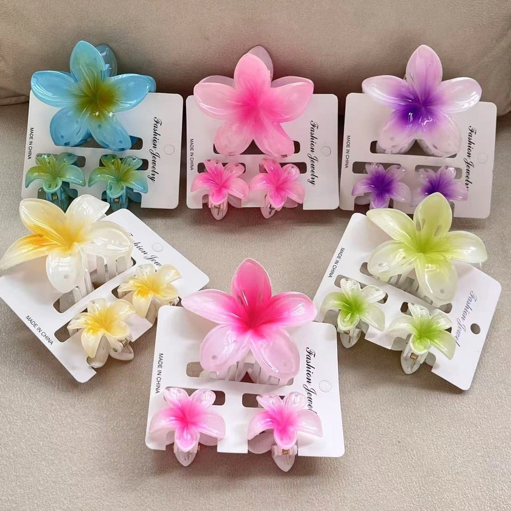 Jepit , jepit rambut bunga 3 in 1, aksesoris rambut bunga Bali, hair clips wanita