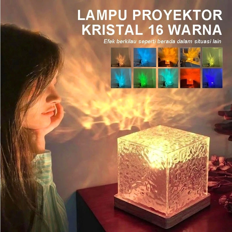Lampu Tidur Aesthetic Lampu Malam Meja Hias Lampu Led Wireless Remote Lampu 3 Warna Lampu Hias