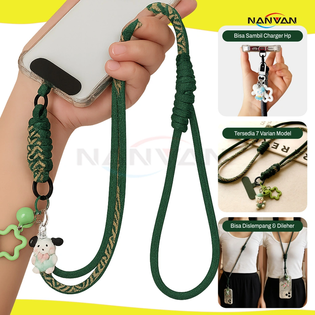 NANVAN NVN-TL26 Tali Gantungan Hp/Kunci/Id card Model Korean Style Kuat dan Kokoh
