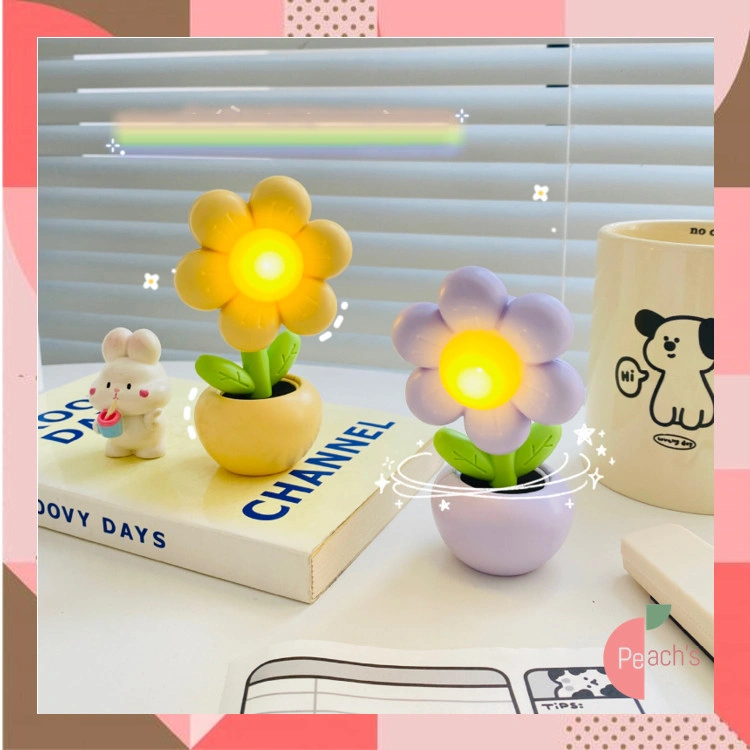 PEACHs - L6468 Lampu Hias Meja Bunga / Lampu Tidur Estetik untuk Kamar