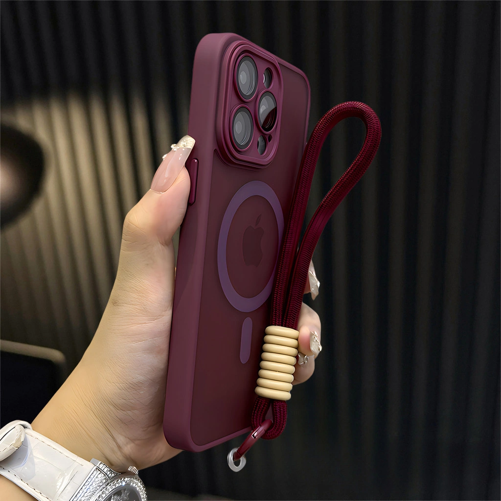 Casing Desert Titanium Luxury Matte magnetic wireless charging anti-fingerprint hard phone case For iPhone 16 15 14 13 12 11 Pro Max 16 plus Case Premium 13pro Shockproof 14pro Magsafe Cover 15pro titanium gray 16pro Lanyard