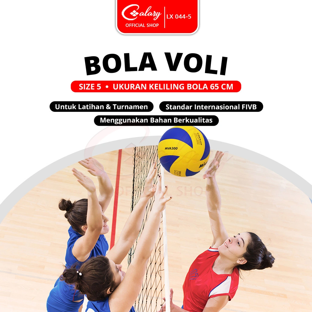 CALARY Bola Voli Voley Voli Size 5 Volleyball Voly Volley Olahraga Voli Lapangan Bola Pantai Ukuran 5 FIVB Pantulan Kuat 044-5