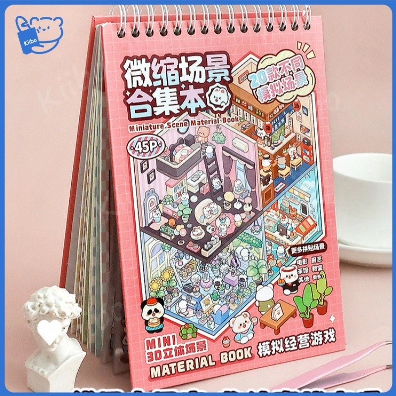Sticker Scene Collection diy Premium Stickers Stiker lipat 3D Stereoscopic  Send tweezers