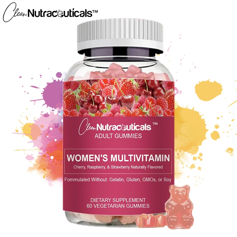 Women's Vitamin Gummies 60pcs Include Vitamin A/B/C/D/E for Skin Whitening / Strong bones / Optimal Muscle Function / Immune Support / Proper Calcium Absorption / Healthy Heart and Mood Support Permen Jeli Multivitamin untuk Wanita