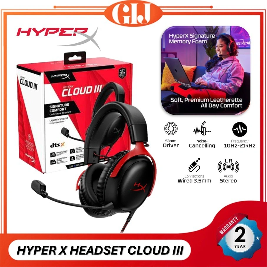 HyperX Cloud II & III / Cloud 2 & 3 Gaming Headset Wired Noise Cancelling Game Headphone with Mic