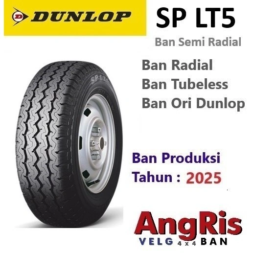 Ban Dunlop SP LT5 175 R13 8PR Ring 13 Radial Tubeless Bisa buat Muatan Berat Mobil Suzuki Carry Futura GrandMax Kijang Pick Up Phanter Box