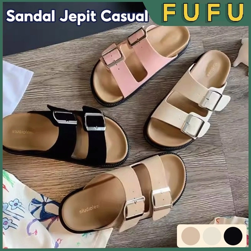 FUFU Sandal Wanita/Platform/Sandal Slop Wanita/Sandal Platform Wanita/Sepatu Platform Wanita/Sandal Fashion Korea