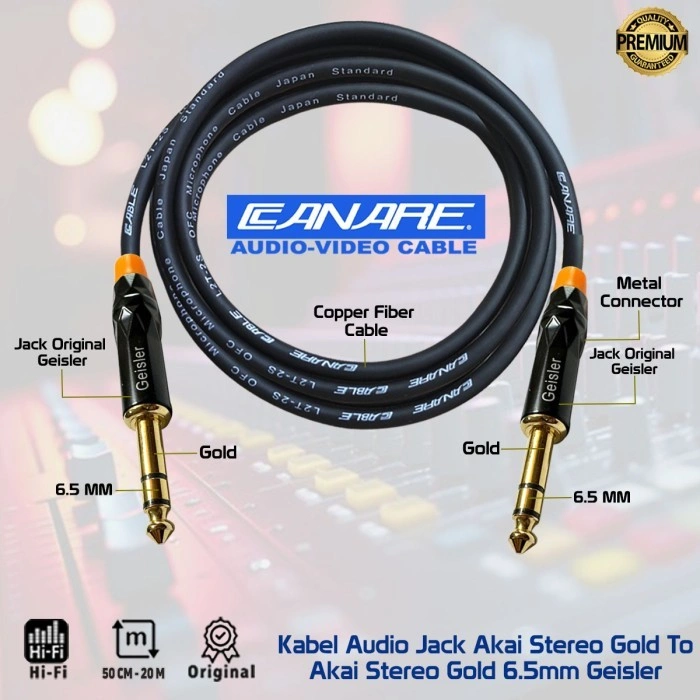 Kabel Audio Profesional Jack Akai Stereo GLD To Akai Stereo GLD GEISLER - JAPAN STANDARD - JUAN