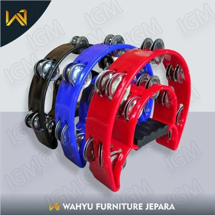 Alat Musik Tamborin Tambourine Double Ring Kecrekan Tambourine - Random Double Ring Gereja Tambourine Instrumen