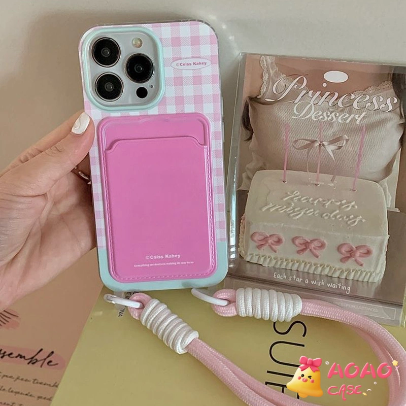 Case HP Untuk IPhone 13 11 15 14 12 Pro Max 7Plus 8Plus XR 8 7 6S 6 14 15 Plus X XS Max SE 2020 Fashion Sederhana Sederhana Dompet Kreatif Slot Kartu Gelang Soft Cover