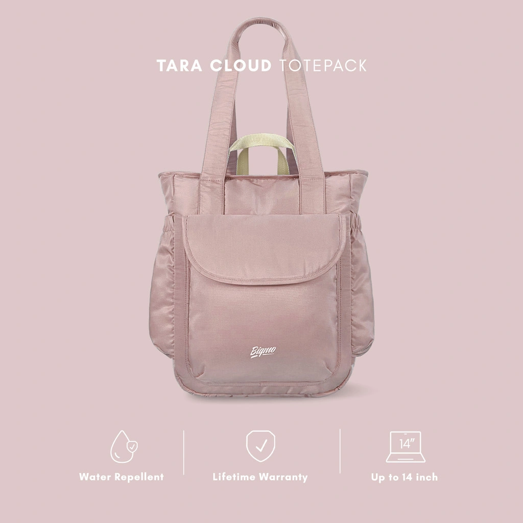 Bigmo Tara Cloud Totepack Tas Ransel-Tas Jinjing Wanita Sekolah Kuliah Kerja Water-Repellent