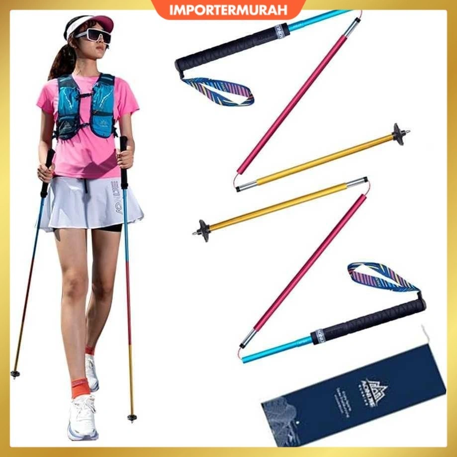 TaffSPORT Tongkat Hiking Trekking Pole Telescopic 4 Section - 7075