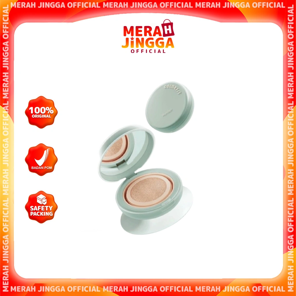 Wardah Colorfit 5D Blur Cloud Cushion Matte Finish 18H SPF 50 PA+ | Merah Jingga Official