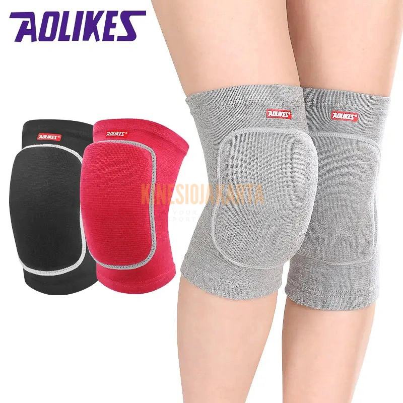 Deker Pelindung Lutut Wanita / Protect Knee Women New Version Aolikes Original Desain Pad Thick Anti Cidera Olahraga