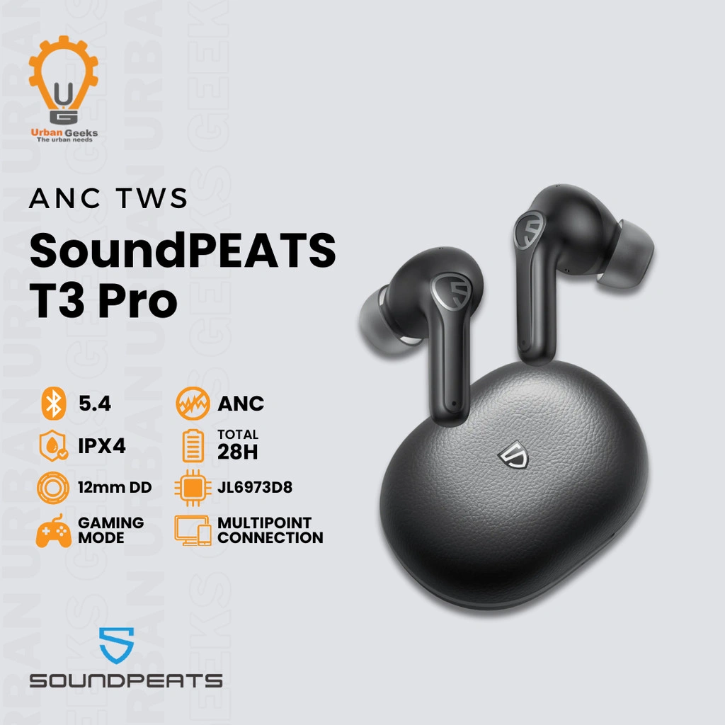 SoundPEATS T3 Pro True Wireless with Dual Mic AI Call Noise Reduction