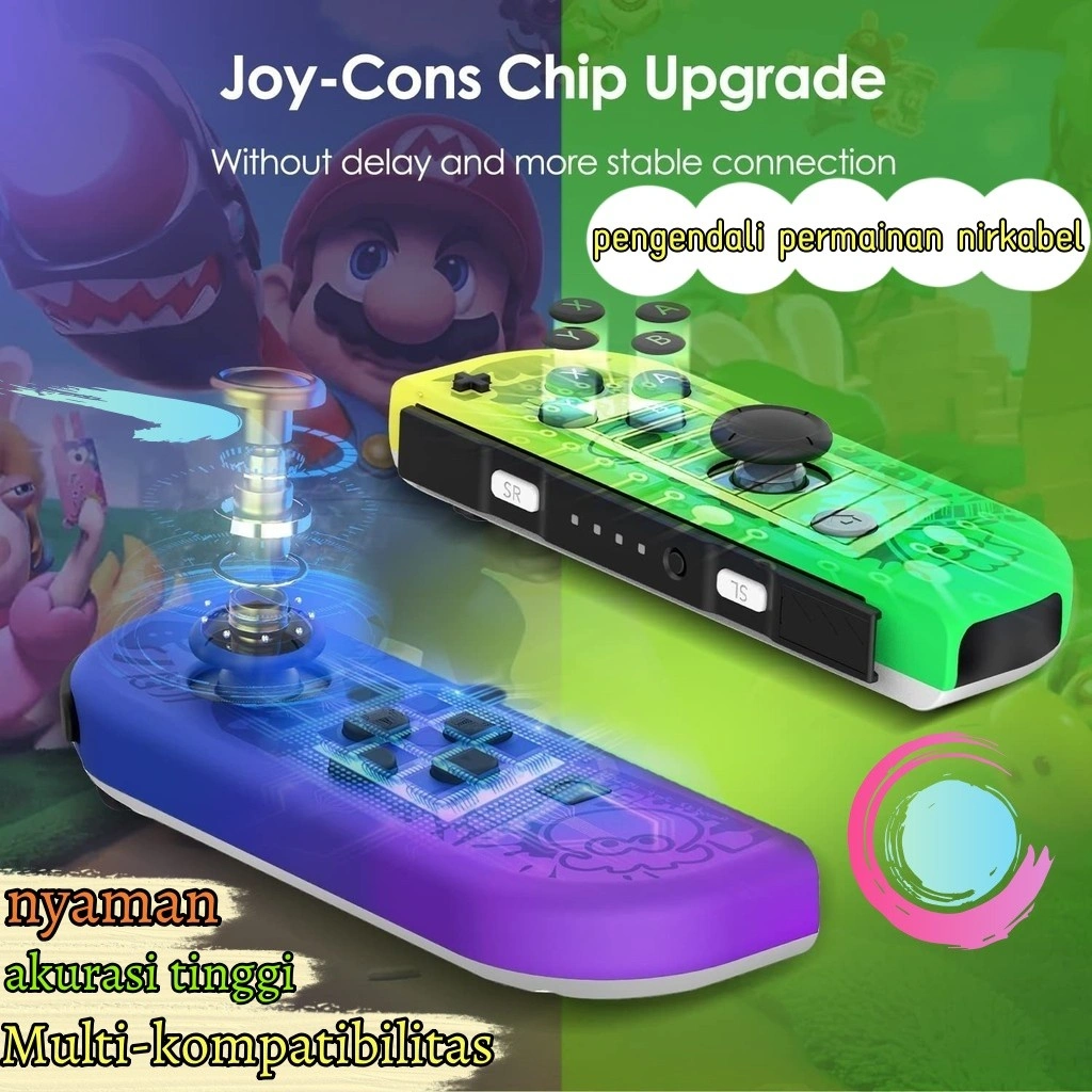 Gaming Gamepad Controler/ Nintendo Switch JoyCon Joy Con Pad Oled Wireless Controller 3RD Party (L) (R) Beraneka Warna