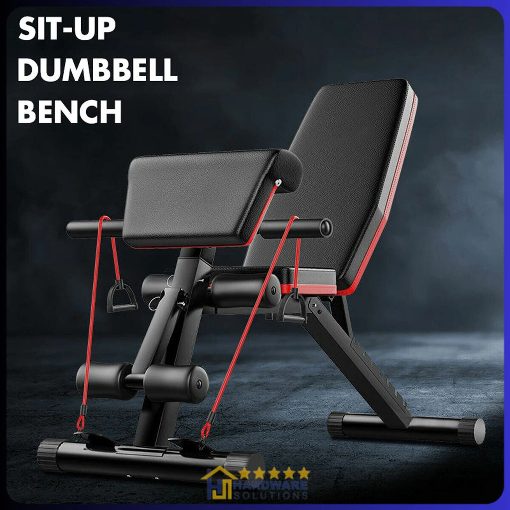 TaffSPORT Kursi Gym Iron Bench Press Foldable Sit Up Exercise - K20418A