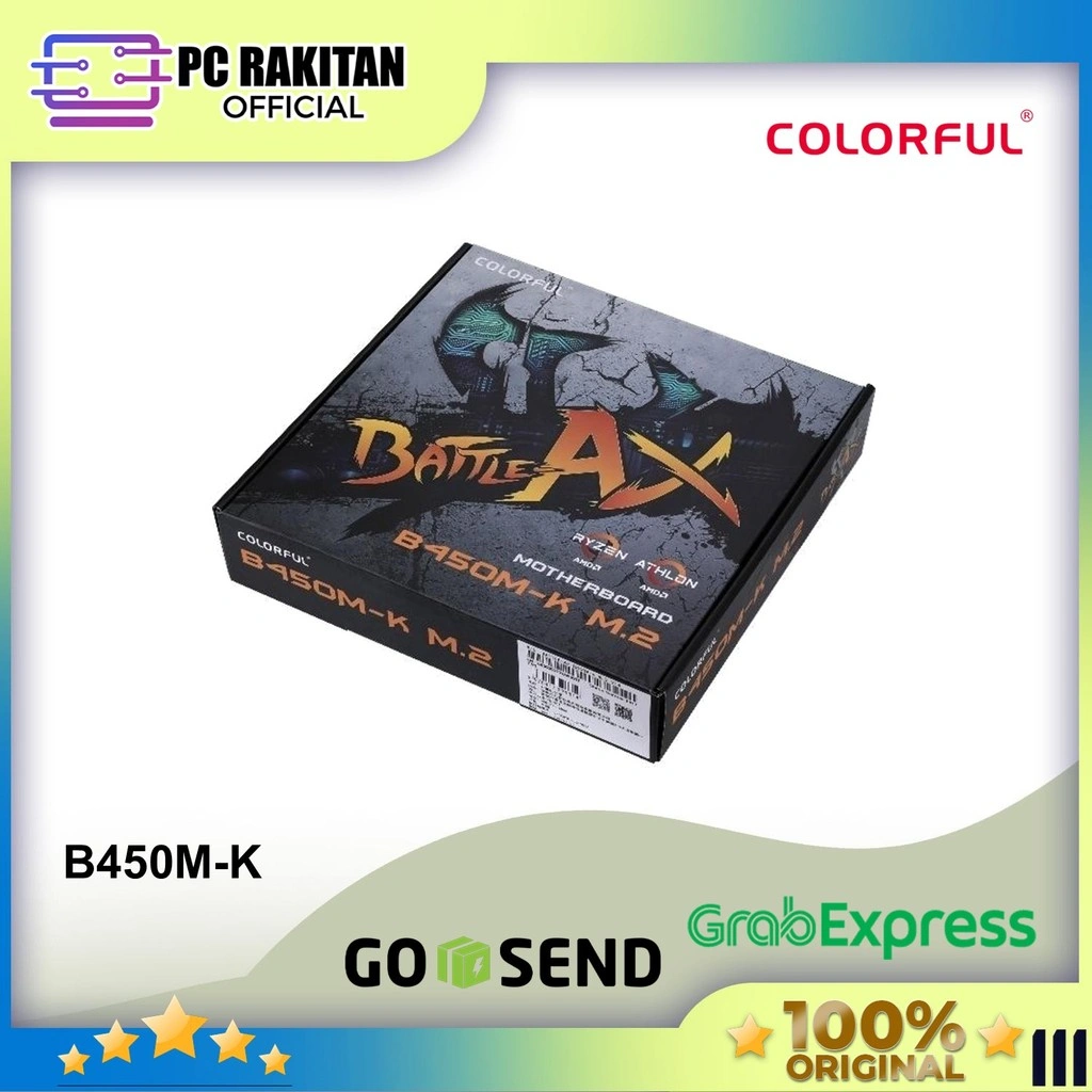 COLORFUL MOTHERBOARD MATX BATTLE-AX B450M-K M.2 DDR4 AM4 /AMD 3Y