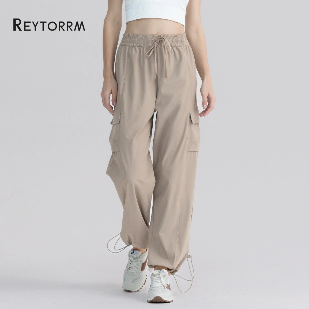 Reytorrm Celana Cargo Olahraga Jogger Pants Wanita Anti UV Polos UPF 50+（CK016）