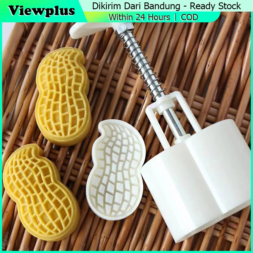 Cetakan Mooncake Kacang 50 Gram Stamp Kue Kering / Cetakan Nastar Mooncake Mold Peanut Kacang / Cetakan Kue Kering Motif Kacang