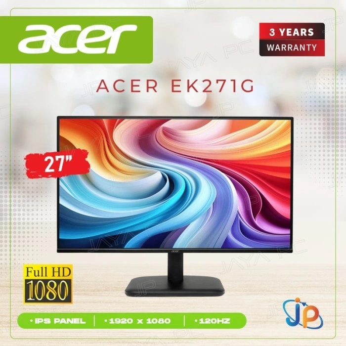 Monitor Acer LED IPS EK271G - Full HD 27" Inch