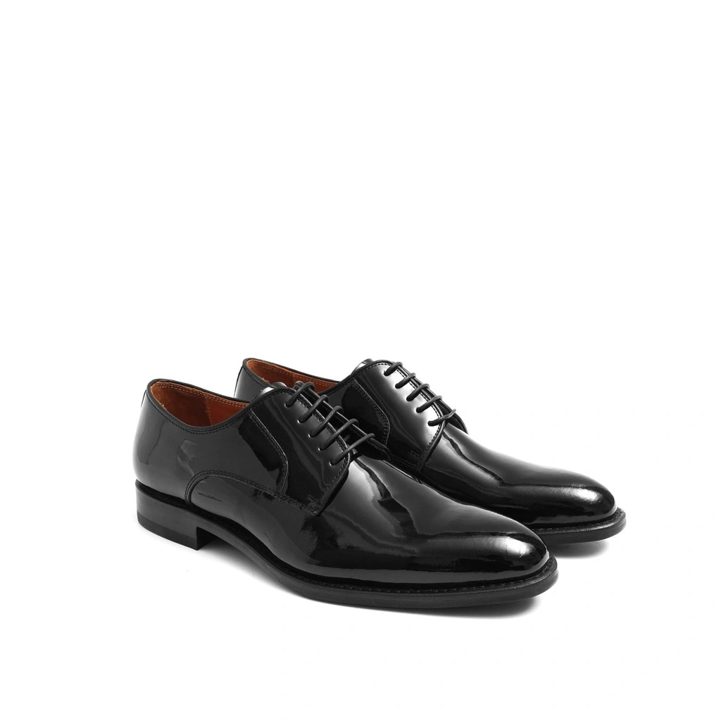 FELLO BLACK PATENT Sepatu Kulit Derby Pria by Mario Minardi