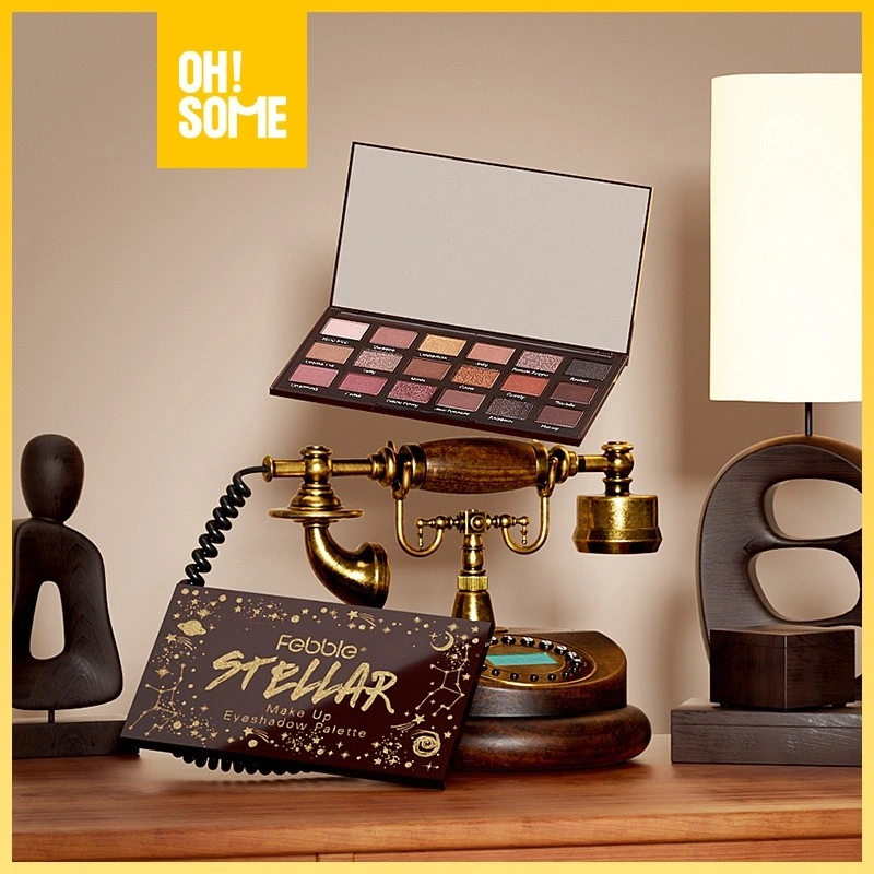 OHSOME-FEBBLE 18 colors Stellar Make Up Eyeshadow Palette /baked eyeshadow /Glitter Eyeshadow /eyeshadow gliter /eyeshadow smokey