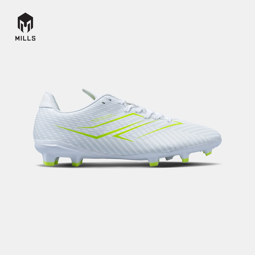 MILLS Sepatu Sepakbola Xyclops Helios Match FG White / Neon Green 9305704