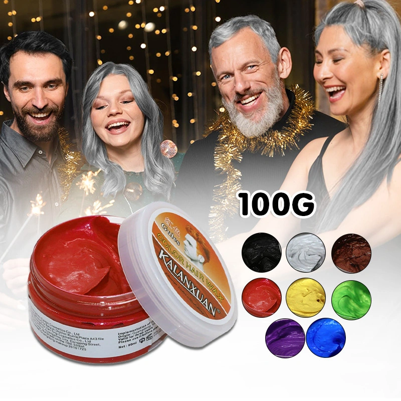 100g Wax Pomade Warna Hair Style Gel Clay Color tidak permanen 8 Warna