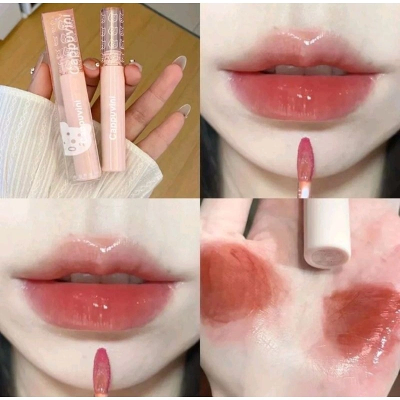 CAPPUVINI GLASS LIPGLOSS KOREAN Lipstick Lip Tint Glossy Lipstick KOREAN Lip Gloss Water Mirror ORI