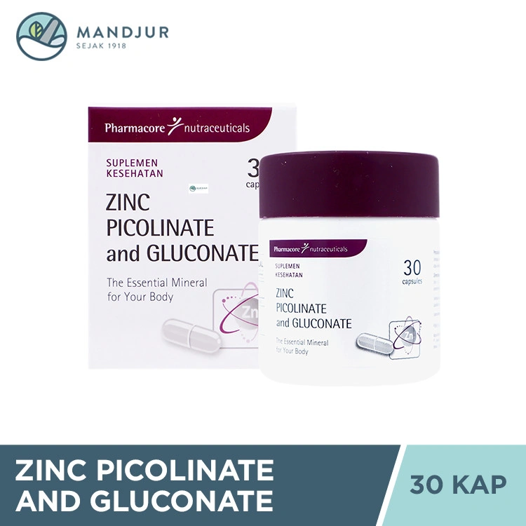 Zinc Picolinate and Gluconate 30 Kapsul - Suplemen Kesehatan