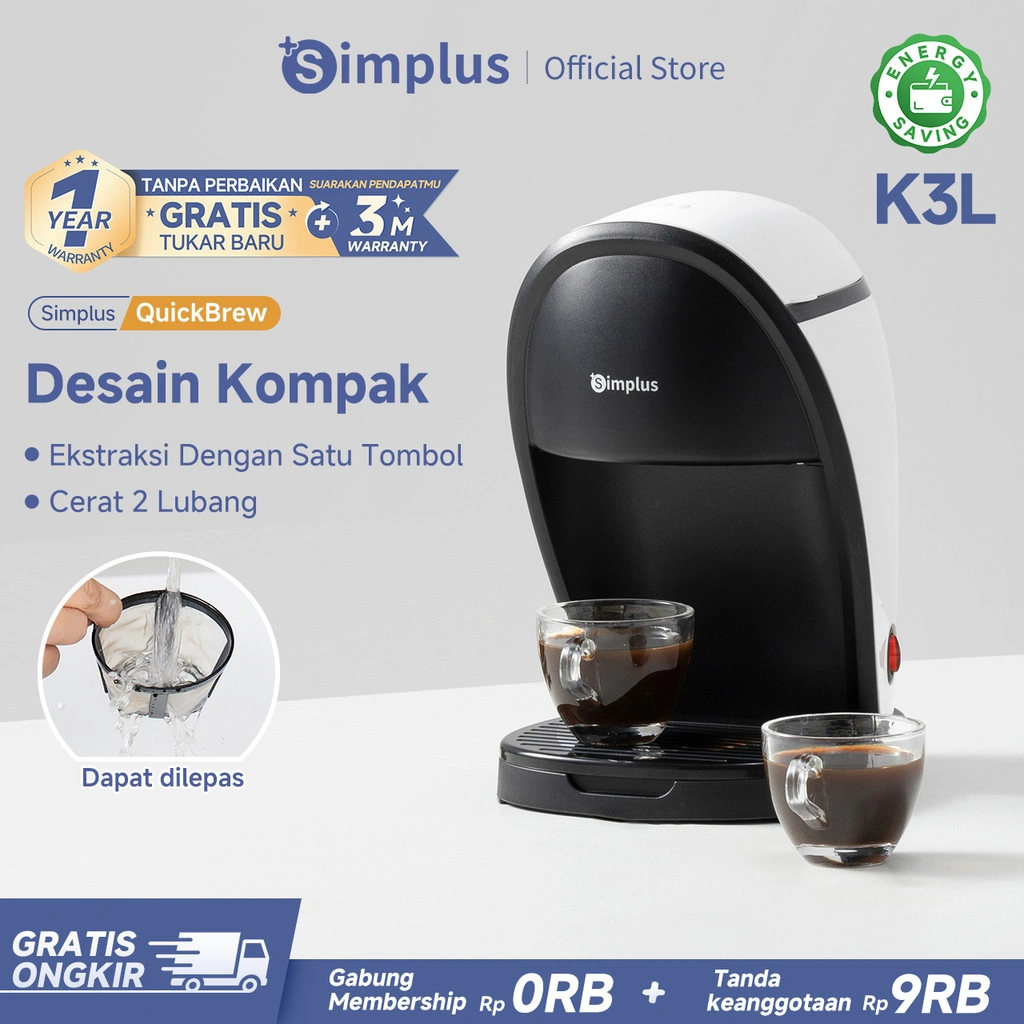 Simplus Coffee Maker Mesin Kopi 250ml Multifungsi Mesin Pembuat Kopi