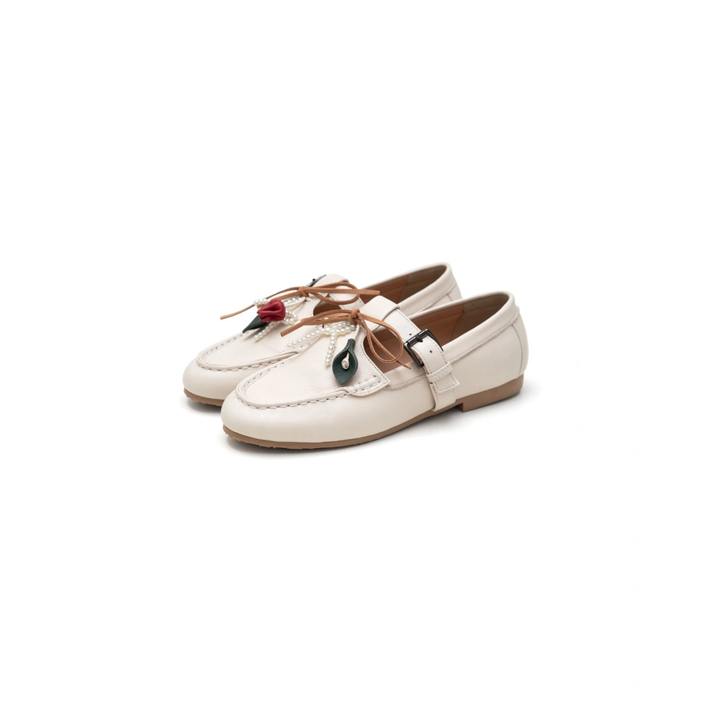 CAJSA | LOAFER TULIP BROKEN WHITE - FLATSHOES
