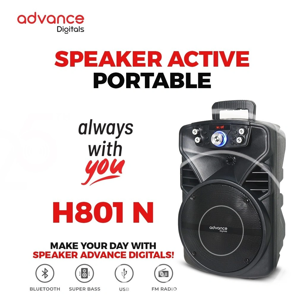 Advance Speaker Bluetooth 8'' Portable with Mic Wireless H801N / S80 | Garansi Resmi 1 Tahun
