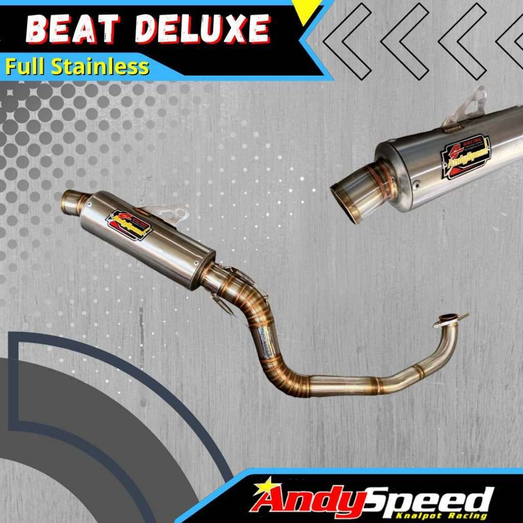 knalpot HONDA SCOOPY BEAT KARBU FI DELUXE STREET  full stainless andy speed