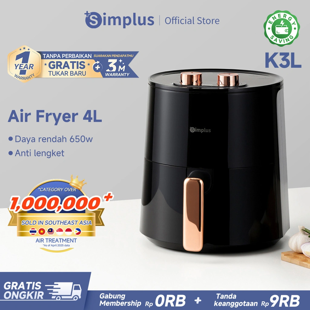 Simplus Air Fryer 4L 650w Multifungsi Tanpa Minyak Untuk Goreng Panggang