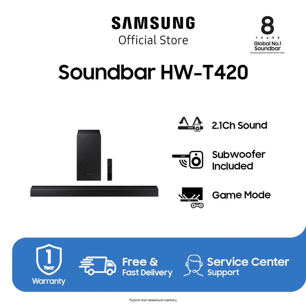 Samsung Soundbar HW-T420 2.1 Ch, 150 W 2020