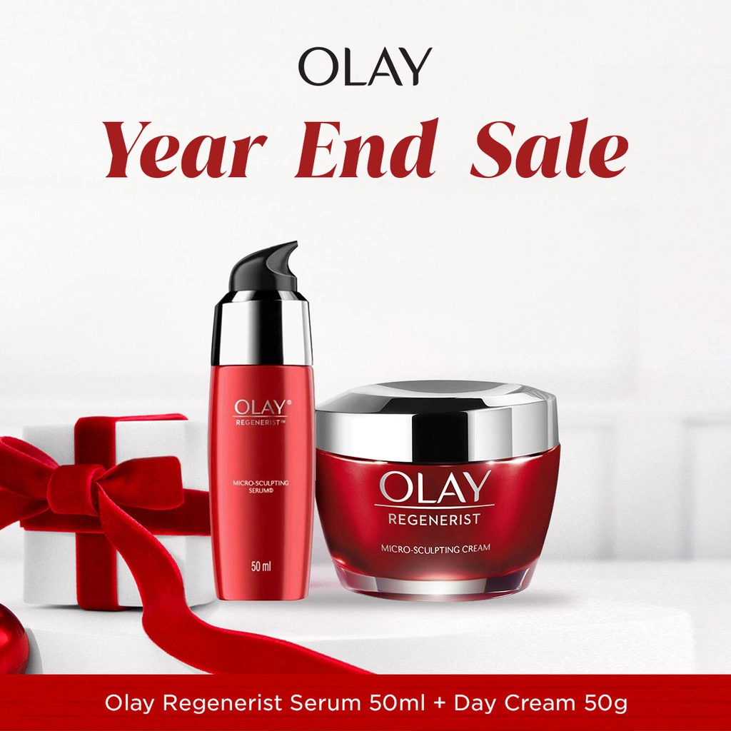 Olay Regenerist Micro Sculpting Day Cream 50gr & Serum 50ml Antiaging Tandem