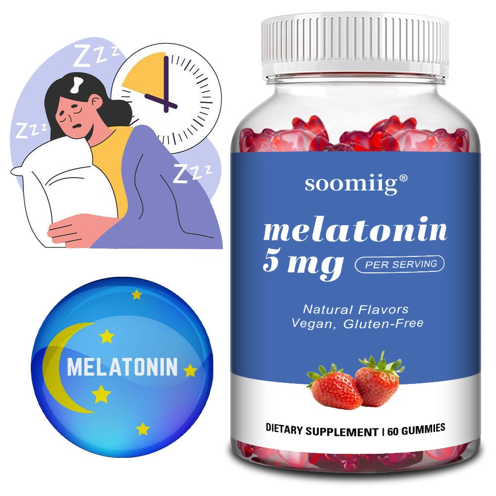 soomiig sleep vegan gummies, 5 mg melatonin, scientific formula, relieve stress, help sleep, improve sleep quality