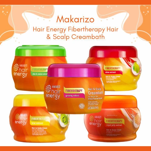 Makarizo Hair Energy Fibertherapy Hair and Scalp Creambath 500gr/Perawatan Rambut