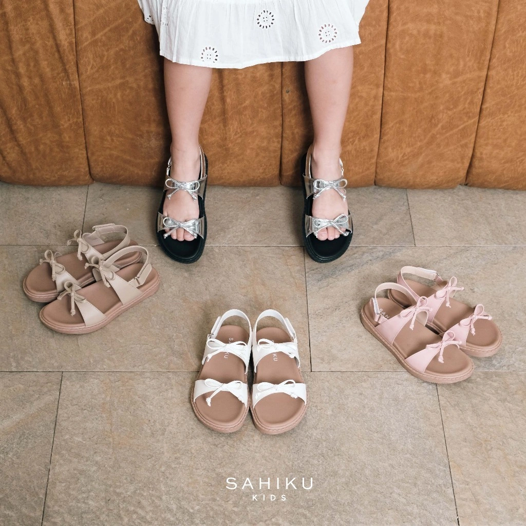 SAHIKU - Eloise Kids Sepatu Sandal Anak Perempuan || Sendal Casual Anak Pita