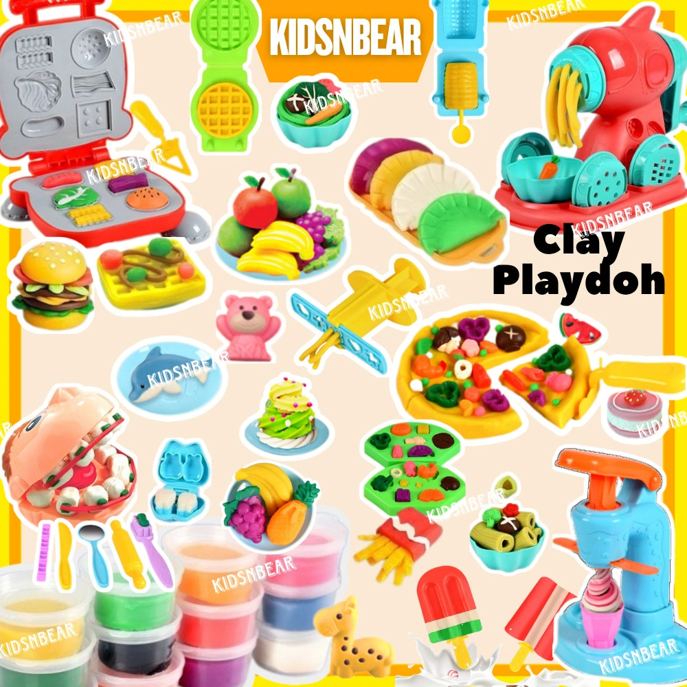 Mainan anak | Clay mainan | Mainan edukasi anak 1 tahun | Lilin Mainan makanan, Dentist, Animal | Mainan Edukasi | 212-Clay Playdoh