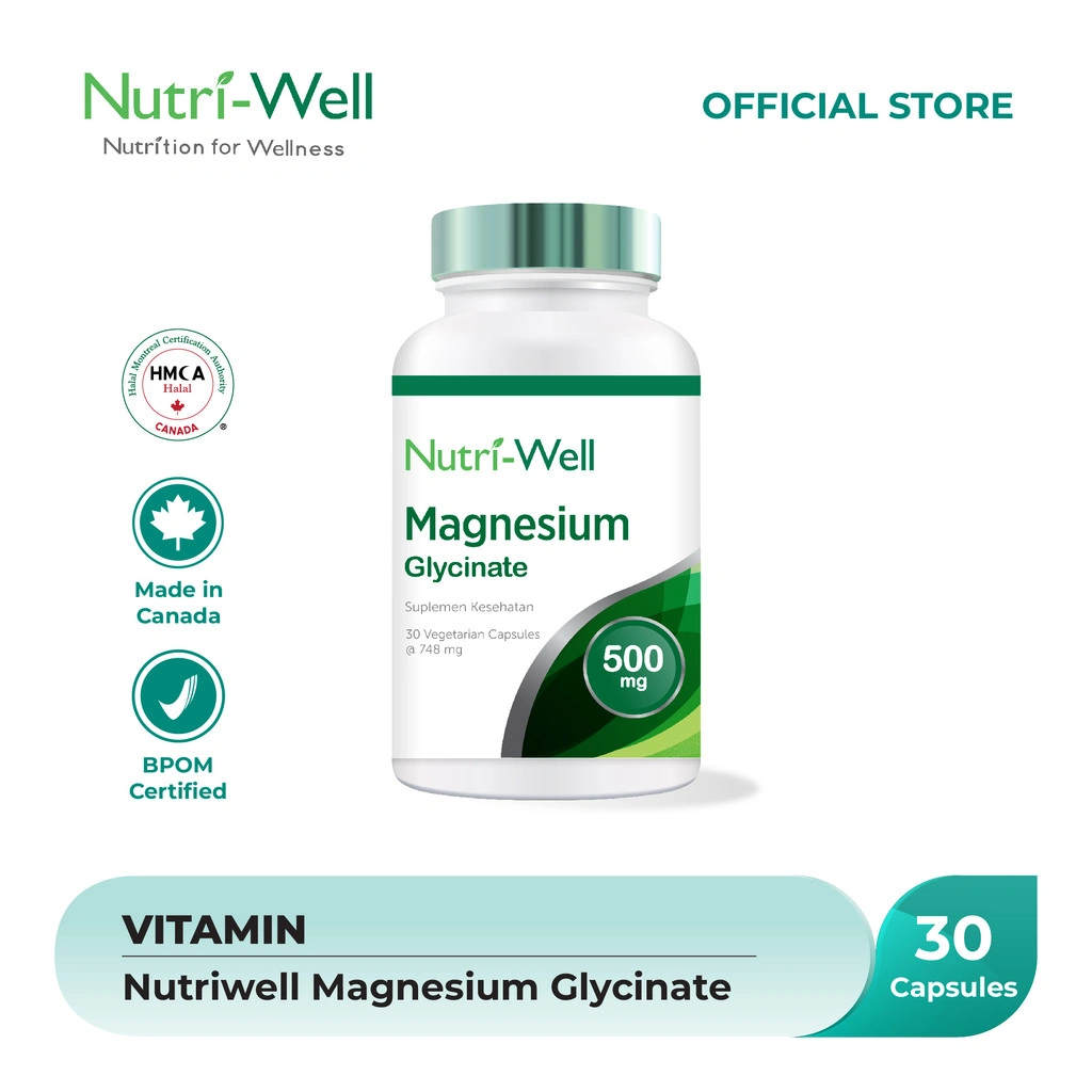 Nutriwell Magnesium Glycinate 500 mg - 30 Capsules