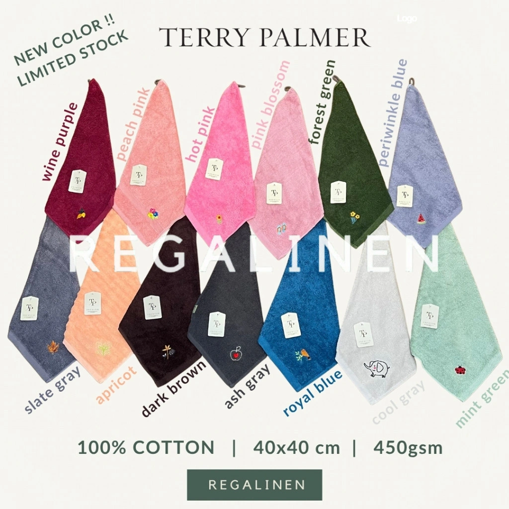 Lap Tangan Gantung TERRY PALMER Kitchen Towel Korea Serbet Dapur Sebaguna Tebal 480gsm 100% cotton