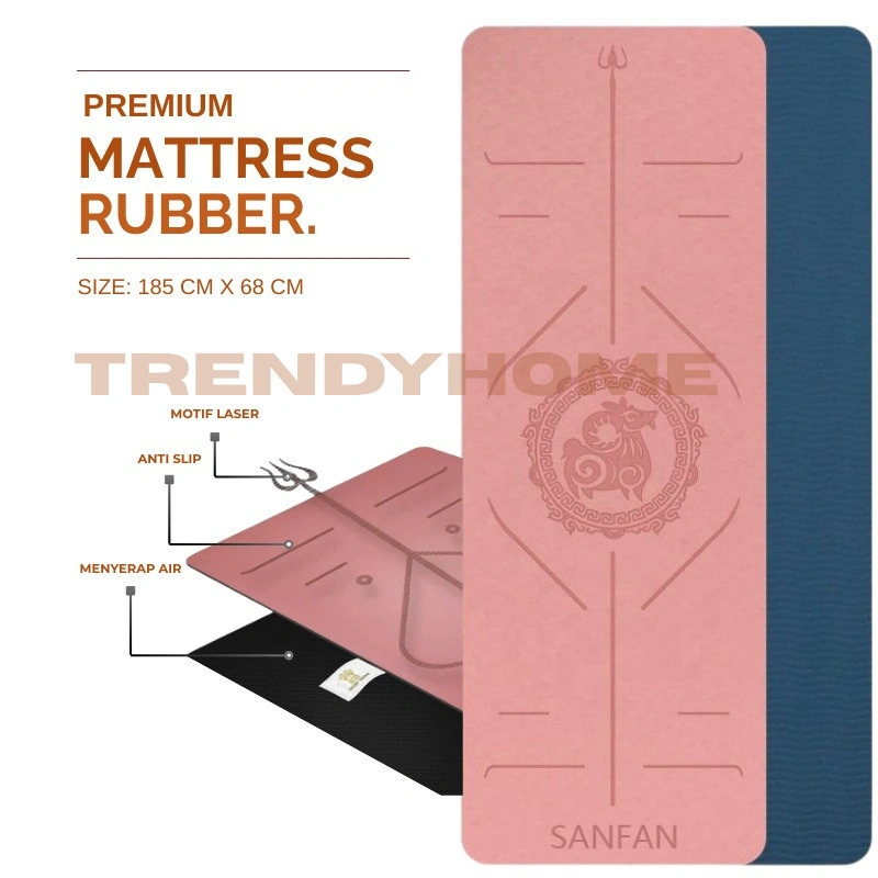 MATRAS YOGA PREMIUM !!! MATRAS MATT RUBBER CANTIK HIGH QUALITY / MATRAS OLAHRAGA YOGA PILATES