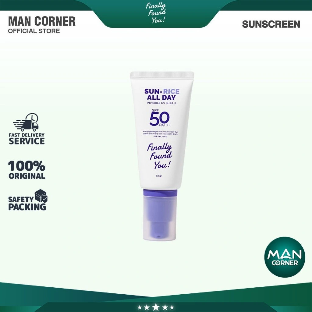Finally Found You! SUN-RICE ALL DAY Invisible UV Shield SPF 50 PA++++ 50ml | Man Corner
